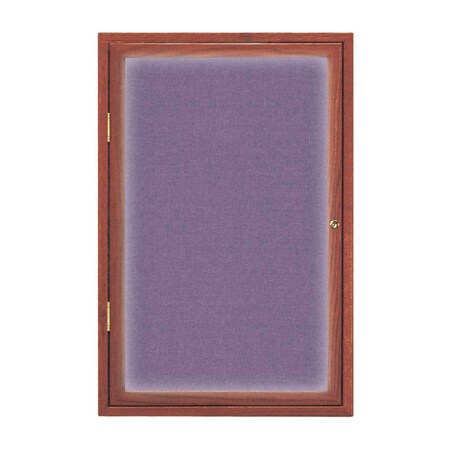Double Door Enclosed Radius EZ Tack Board,60x36,Header,Gold/Green